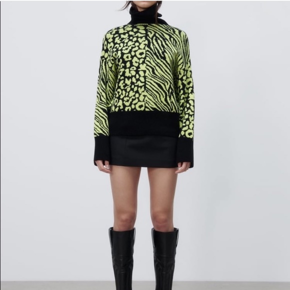 ZARA Printed Knit Sweater - Picture 7 of 8
